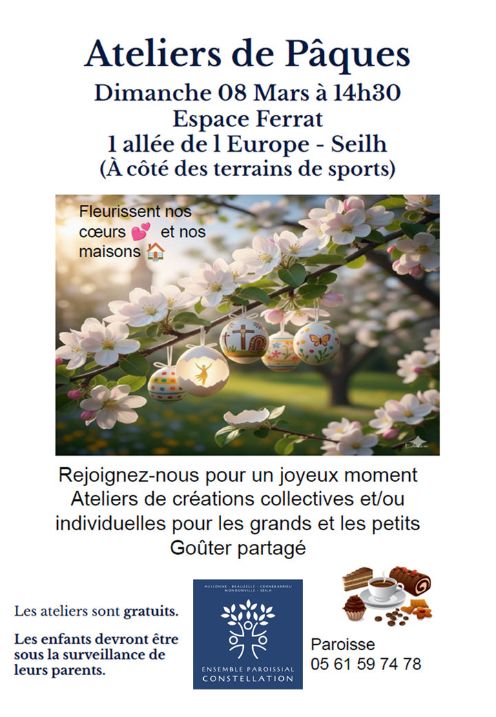 Affiche atelier de Paques